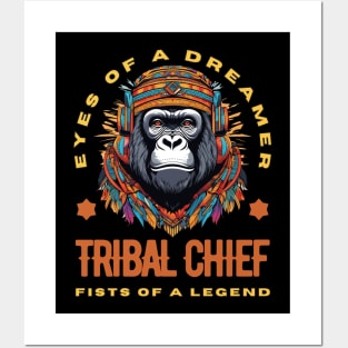 Tribal Gorilla Chief Posters and Art